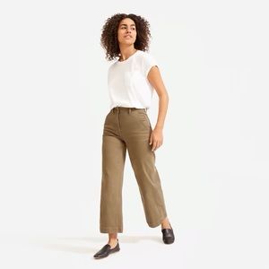 Everlane wide leg crop pant ochre